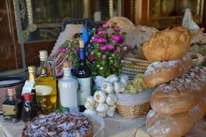 catering comida buffet interior en restaurante de lujo foto