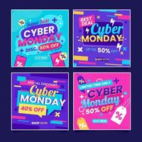 Cyber Monday Sale Social Media vector