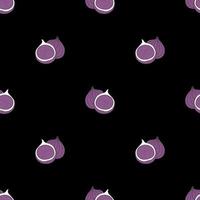 Seamless Pattern With Hand Drawn Figs. Fruit Print. vector