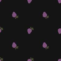 Seamless Pattern With Hand Drawn Grapes. Fruit Print. vector