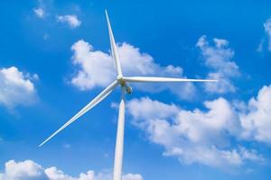 Green energy wind turbine farms in Ontario Canada produce clean energy and replace coal industry photo