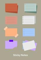 Paper notes on stickers, notepads and memo messages torn paper sheets. Vector blank sticky notepaper posts of meeting reminder, to do list and office notice or information board with appointment notes