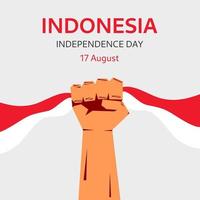 Indonesia Independence Day poster. 17 August vector