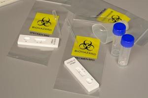 Lab card kit tested NEGATIVE for viral novel coronavirus virus. photo