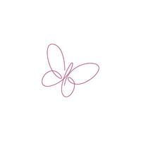 Butterfly line art image illustration template vector