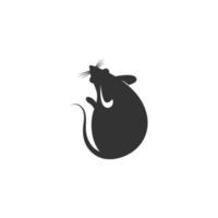 ilustración de diseño de logotipo de icono de ratas vector