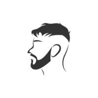 Men's hairstyle icon design illustration vector