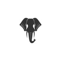 Ilustración de diseño de logotipo de icono de elefante vector