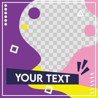 modern profile picture frame vector