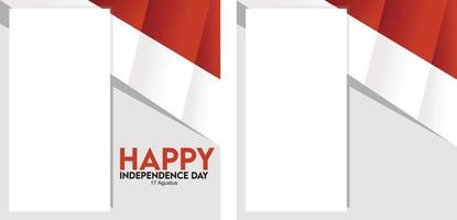 modern profile picture frame to celebrate independence day vector