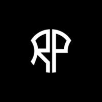 diseño creativo del logotipo de la letra rp con gráfico vectorial, diseño de logotipo abc simple y moderno. vector
