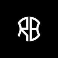diseño creativo del logotipo de la letra rb con gráfico vectorial, diseño de logotipo abc simple y moderno. vector