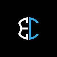 diseño creativo del logotipo de la letra ec con gráfico vectorial, diseño de logotipo abc simple y moderno. vector