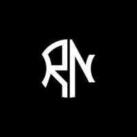 diseño creativo del logotipo de la letra rn con gráfico vectorial, diseño de logotipo abc simple y moderno. vector