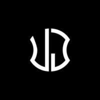 Diseño creativo del logotipo de la letra uj con gráfico vectorial, diseño de logotipo abc simple y moderno. vector