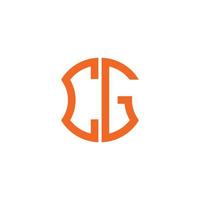 Diseño creativo del logotipo de la letra cg con gráfico vectorial, diseño de logotipo abc simple y moderno. vector