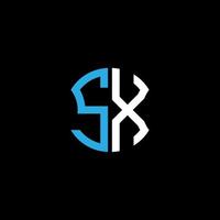 Diseño creativo del logotipo de la letra sx con gráfico vectorial, diseño de logotipo abc simple y moderno. vector