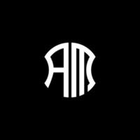 Diseño creativo del logotipo de la letra am con gráfico vectorial, diseño de logotipo abc simple y moderno. vector