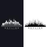 City Skyline,Skyscraper for Urban Real Estate Building Logo Design Vector