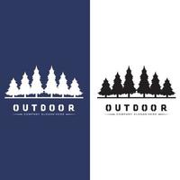 camping outdoor logo icon vector. concept retro illustration design vector