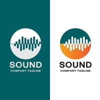 music sound wave logo icon vector, speaker and headset vector