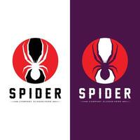 iconos vectoriales del logotipo de araña y telaraña, animales que hacen nidos, para halloween, disfraces vector