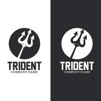 Trident Logo Template Vector Icon Design, god war weapon, spear power of the ocean