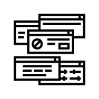 ilustración de vector de icono de línea de personalización de computadora