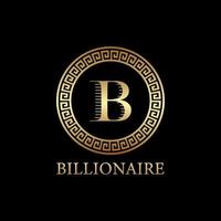 millionaire logo design, icon design template element, lettet B design vector