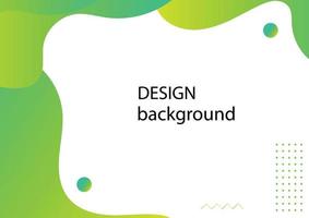 Modern fluid shape gradient green background with white space for presentation. vector