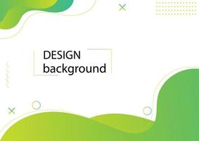 Modern fluid shape gradient green background with white space for presentation. vector