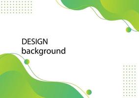 Modern fluid shape gradient green background with white space for presentation. vector