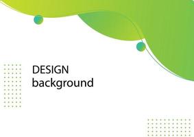 Modern fluid shape gradient green background with white space for presentation. vector