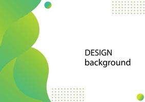 Modern fluid shape gradient green background with white space for presentation. vector