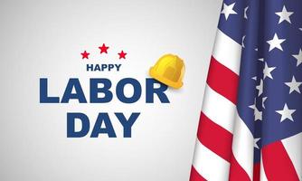 Happy Labor Day Background Design. Greeting Card, Banner, Poster. Vector Illustration.