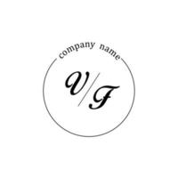 Initial V logo monogram letter minimalist vector