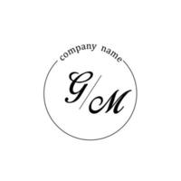 inicial g logo monograma letra minimalista vector