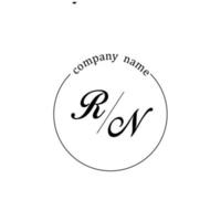 Initial RN logo monogram letter minimalist vector