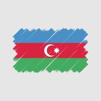 pincel de bandera de azerbaiyán. bandera nacional vector