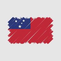 cepillo de bandera de samoa. bandera nacional vector