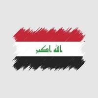 cepillo de la bandera de irak. bandera nacional vector