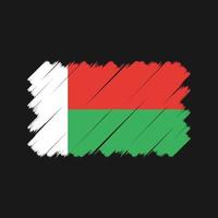 cepillo de la bandera de madagascar. bandera nacional vector