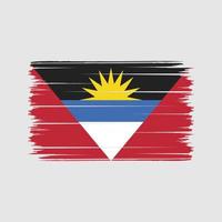 Antigua and Barbuda Flag Brush Strokes. National Flag vector