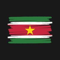 Suriname Flag Brush. National Flag vector