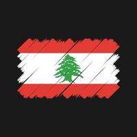 Lebanon Flag Brush. National Flag vector