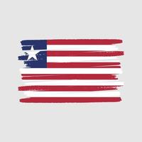 cepillo de la bandera de liberia. bandera nacional vector