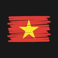 pincel de bandera de vietnam. bandera nacional vector