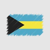 trazos de pincel de bandera de bahamas. bandera nacional vector