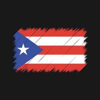 trazos de pincel de bandera de puerto rico. bandera nacional vector