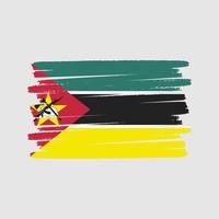 Mozambique Flag Brush. National Flag vector
